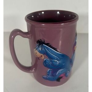 Disney Store Eeyore Winnie the Pooh Purple Mauve Ceramic Coffee Mug 5in Tall